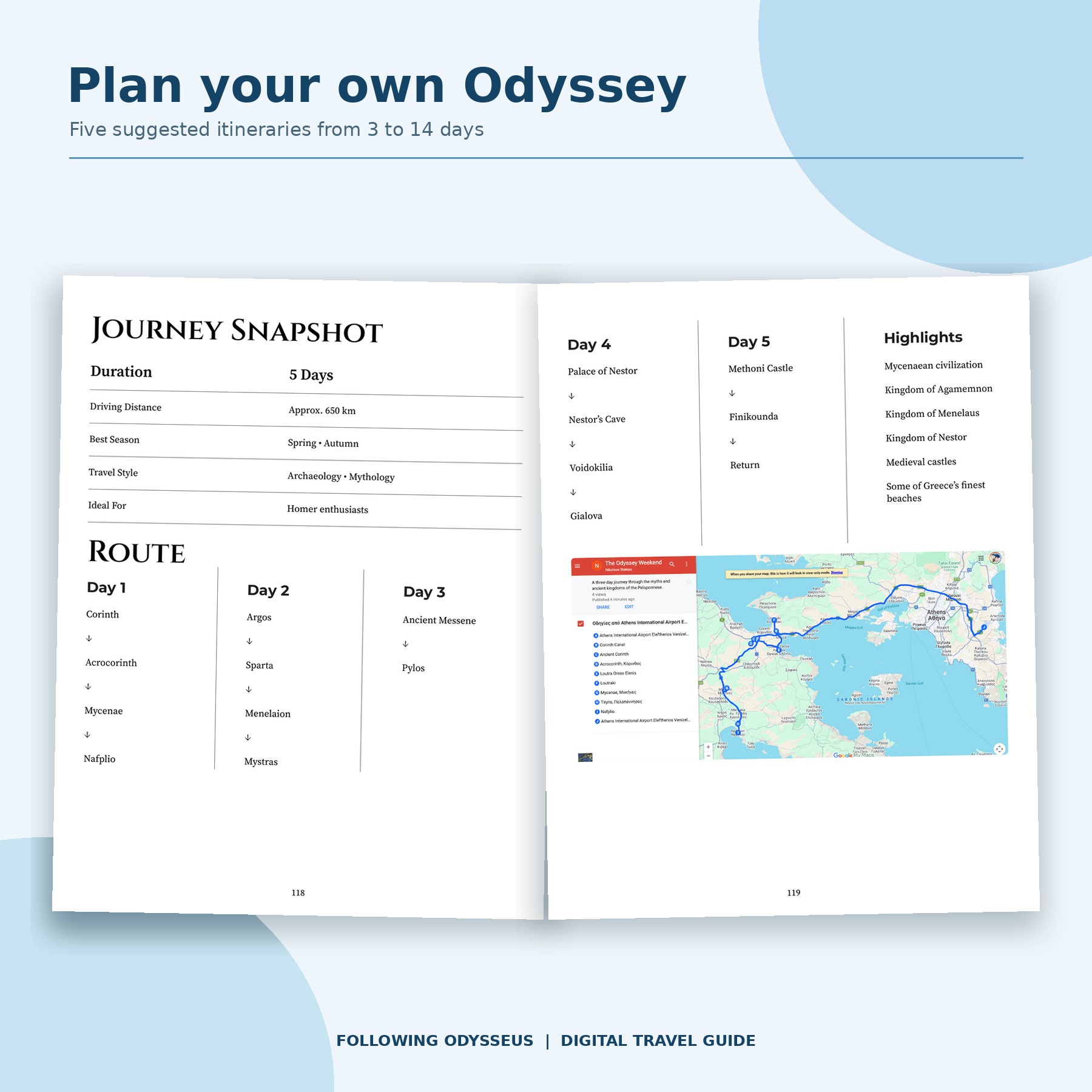 Odyssey itinerary preview