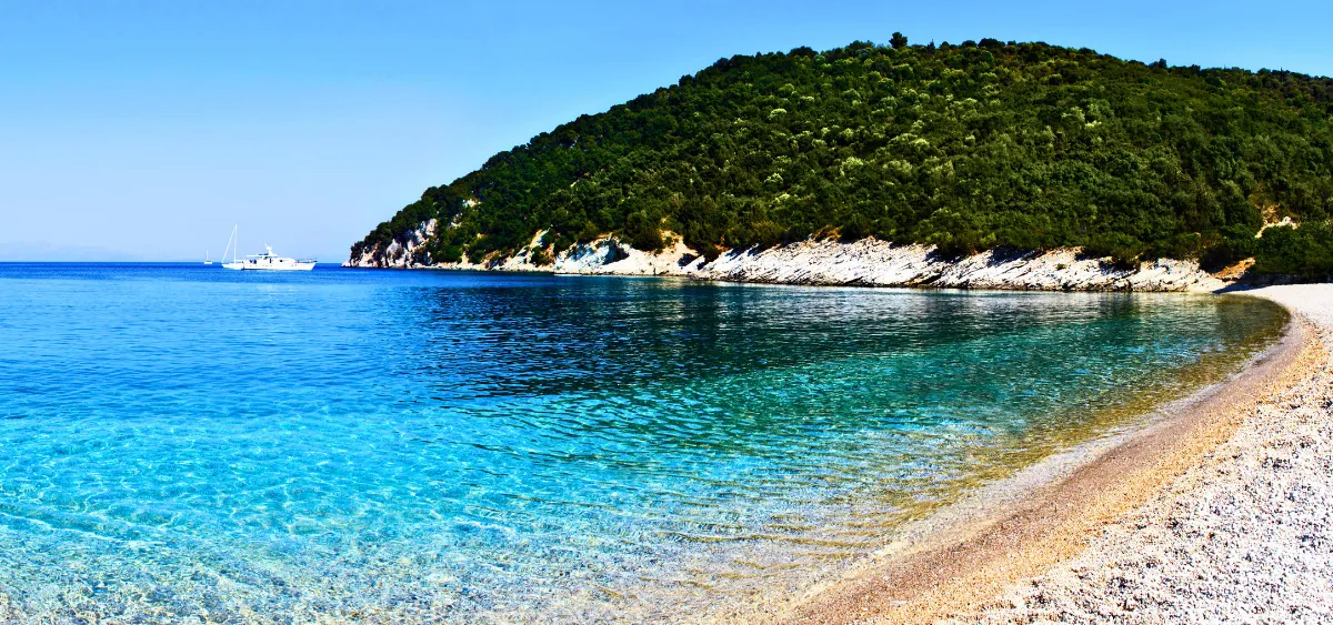Filiatro Beach on Ithaca Greece near the homeland of Odysseus