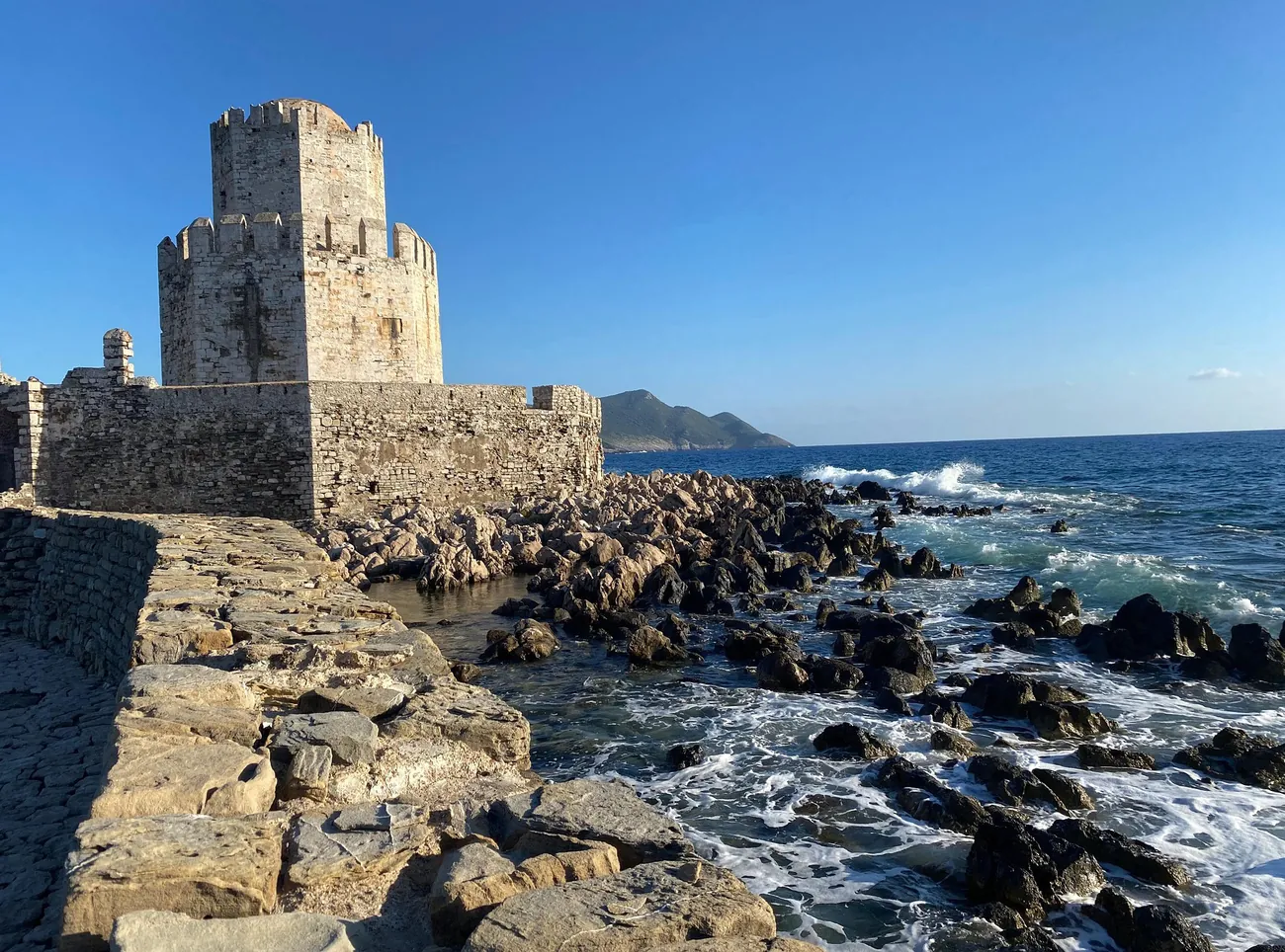 Methoni Castle in the Peloponnese Greece
